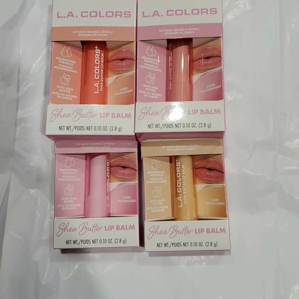 2pack shea butter enriched sheer transparent lip balms new‎